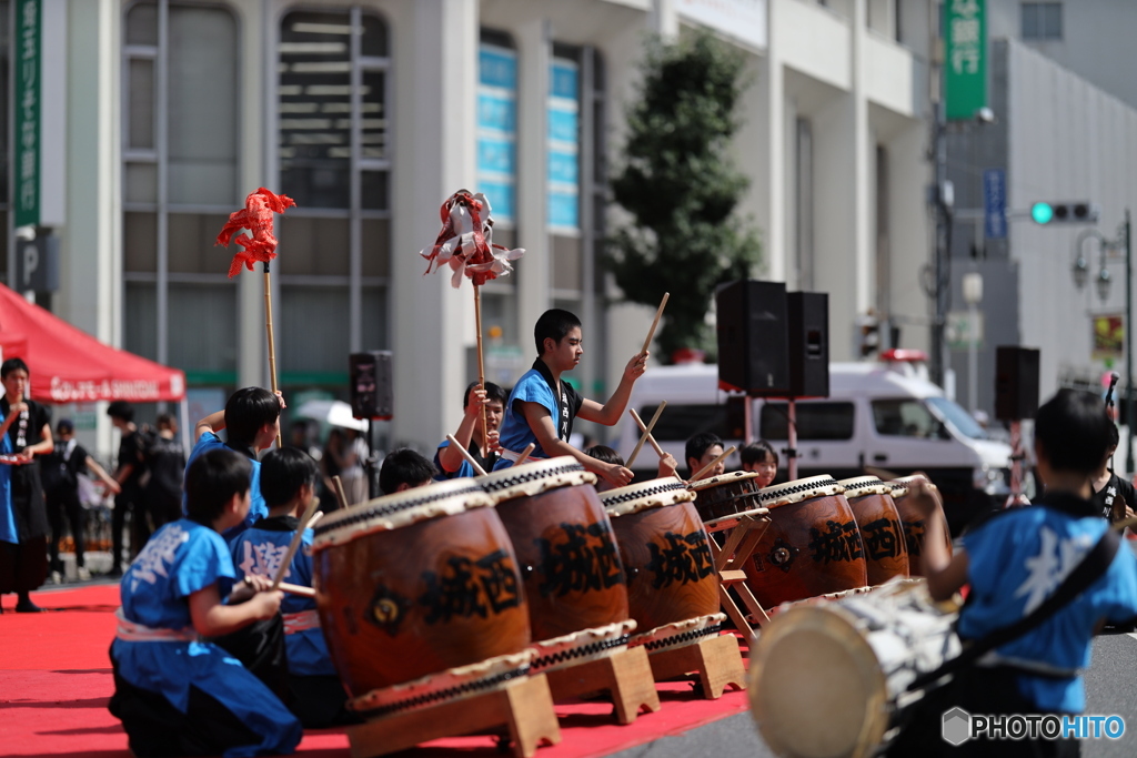 川越百万灯夏祭りにて