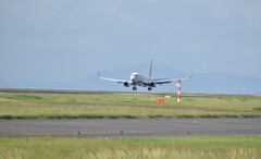 初飛行機撮り（着陸）