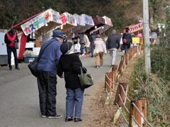 初詣　一休みしながらゆっくり行こうね