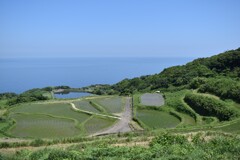 海と棚田と溜め池と