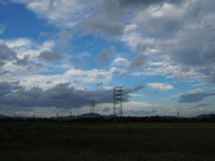 台風の前の空