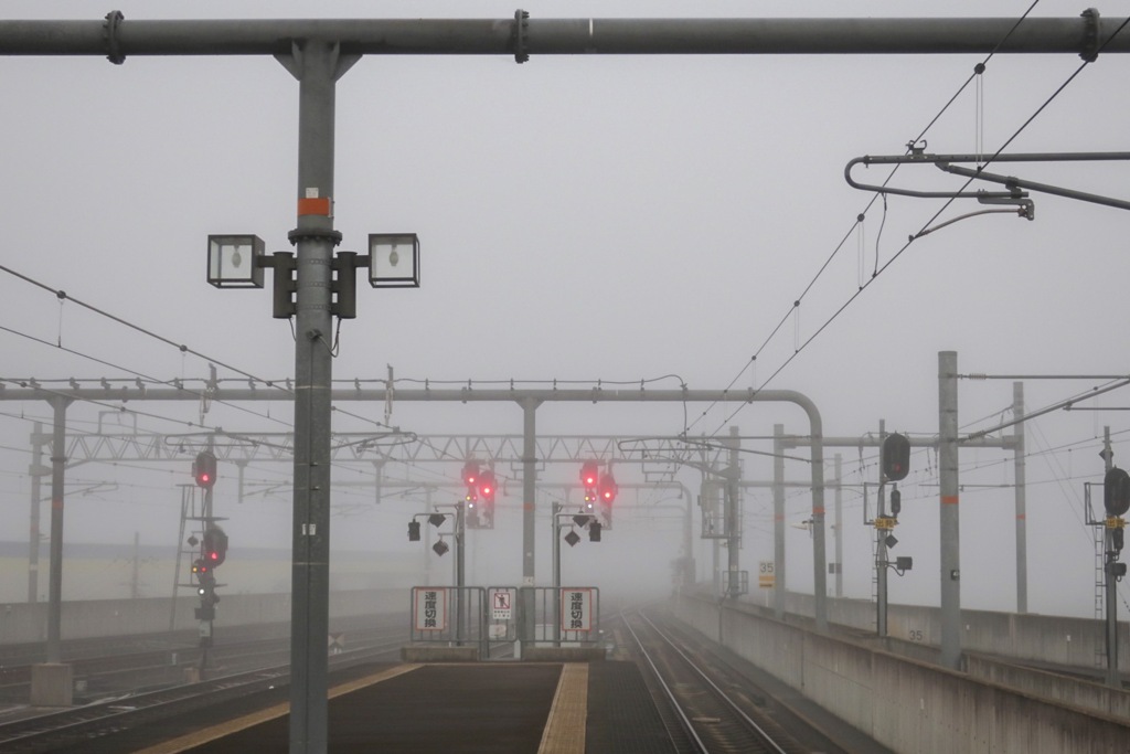 朝の福知山駅