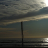 千里浜の夕暮れ