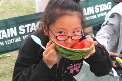 スイカの食べ方