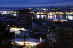 釧路港辺りの夕暮れ