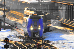 蛇行する「特急おおぞら」