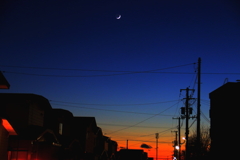 晴れの日の夕暮れ