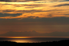オホーツク海と知床連山