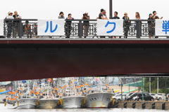 幣舞橋から観戦