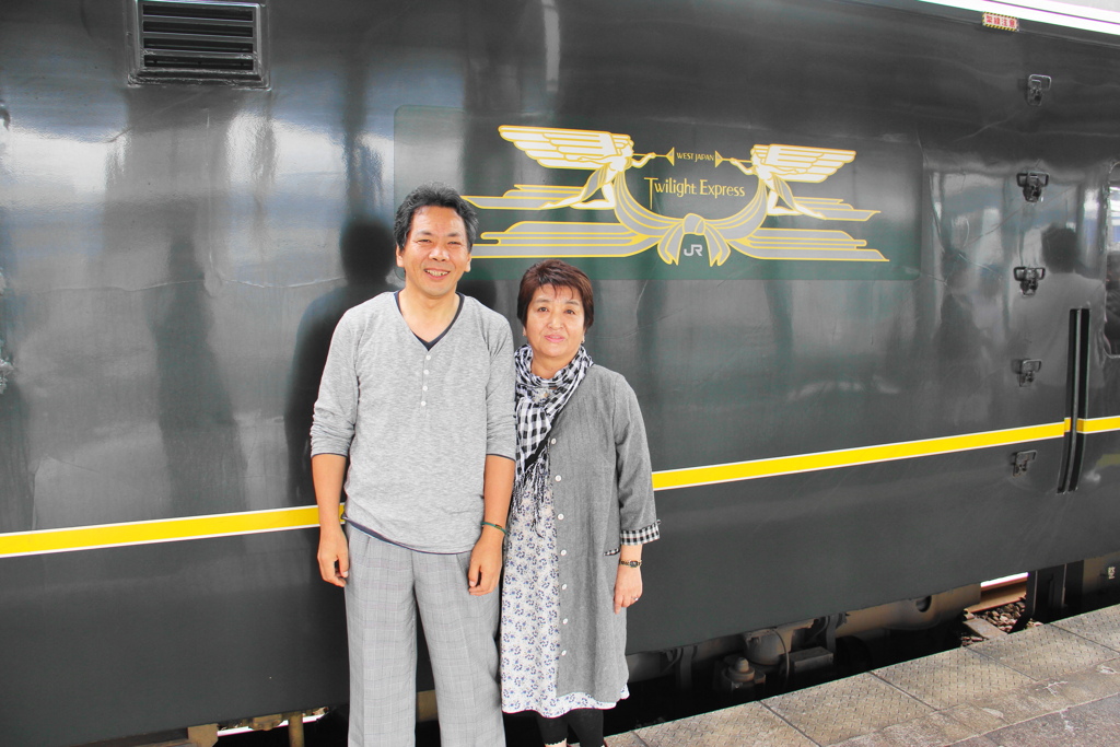 敦賀駅で記念写真