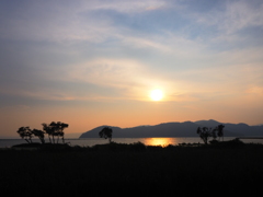 びわ湖の夕暮れ
