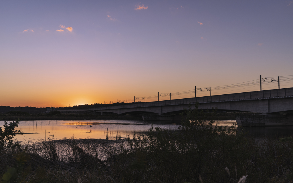 北印旛沼夕景