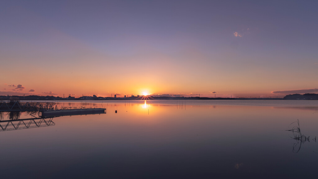 西印旛沼夕景