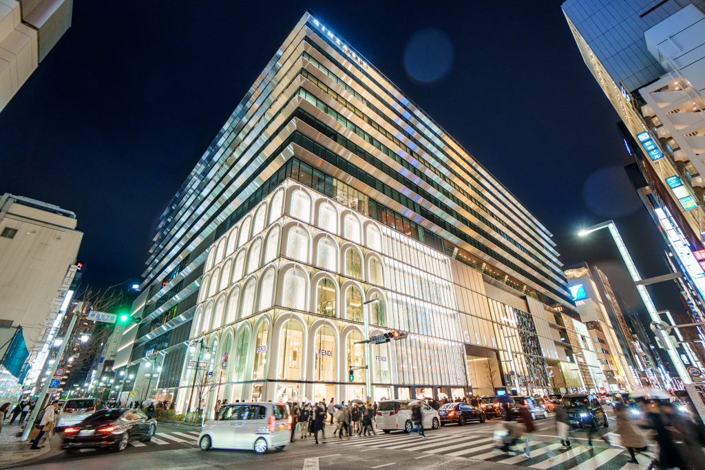 銀座にて
