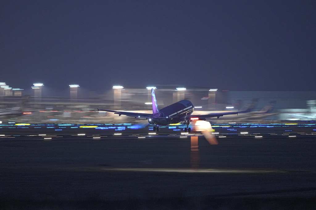 成田空港で流し撮り（さくらの山公園）