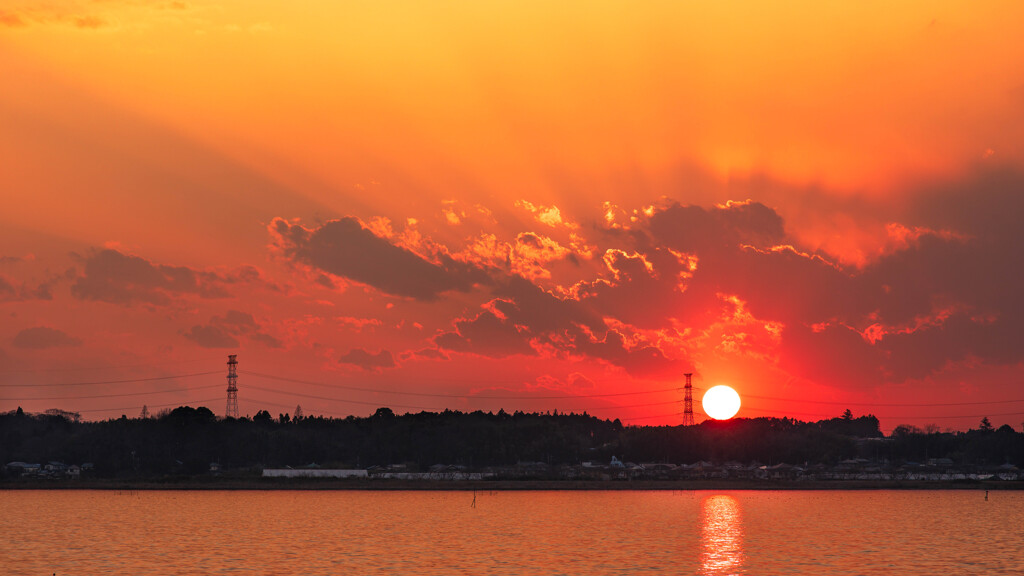 西印旛沼夕景