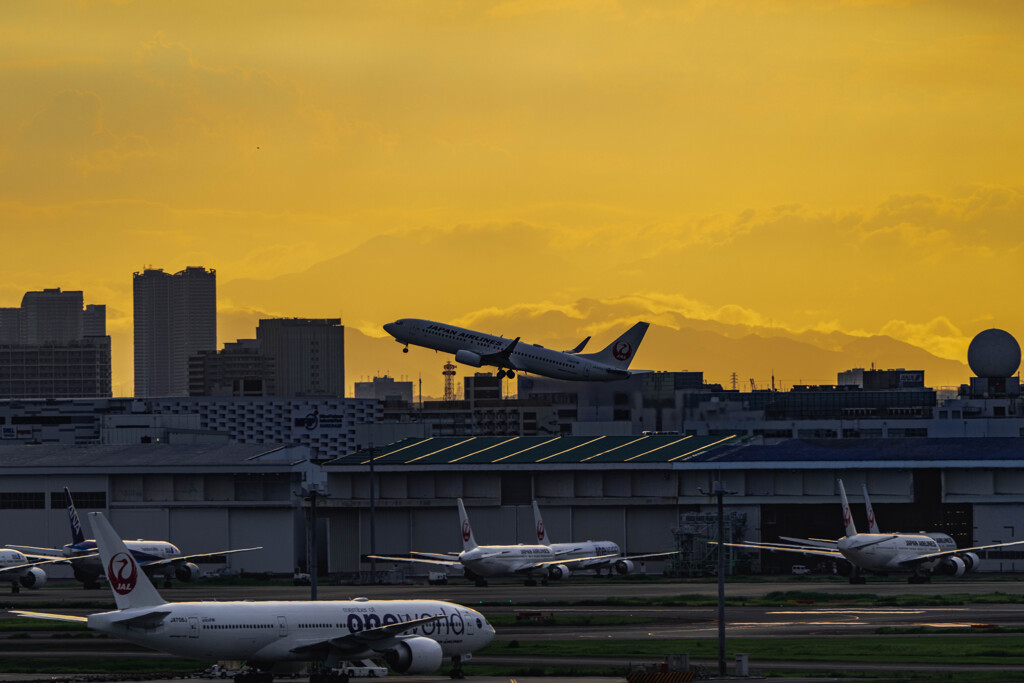 羽田夕景