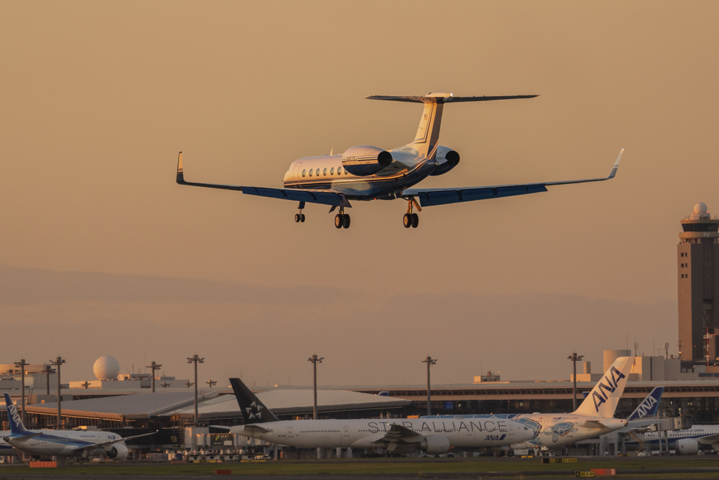 夕景　成田空港