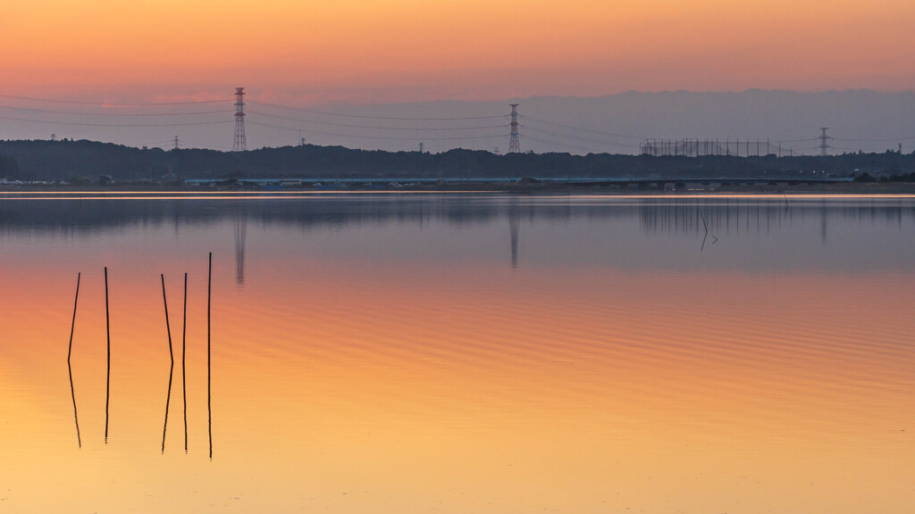 西印旛沼夕景