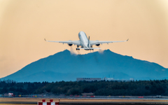 筑波山とヒコーキ