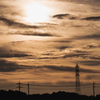 夕陽の鉄塔