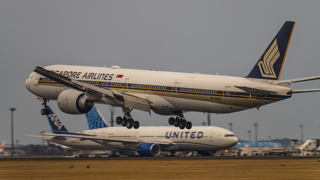 成田空港にて
