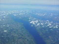 2019/06/17_機窓風景 セネカ湖とカユーガ湖