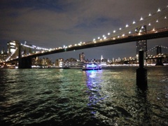 2019/06/15_ブルックリン・ブリッジ・ルックアウトから夜のブルックリン橋