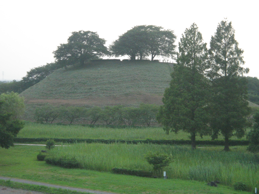 2009/08/22_さきたま古墳公園 稲荷山古墳から丸墓山古墳を望む