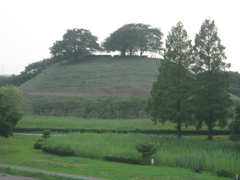 2009/08/22_さきたま古墳公園 稲荷山古墳から丸墓山古墳を望む