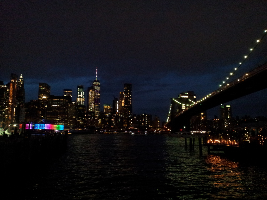2019/06/16_夜のマンハッタンとブルックリン橋