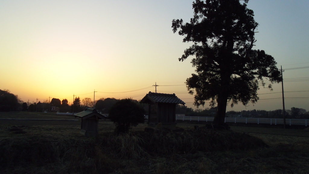 2013/03/09_夕暮れの八幡神社