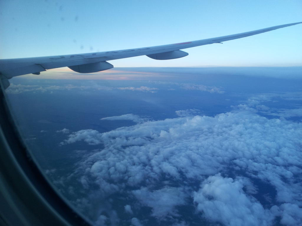 2019/06/14_機窓風景 朝焼け