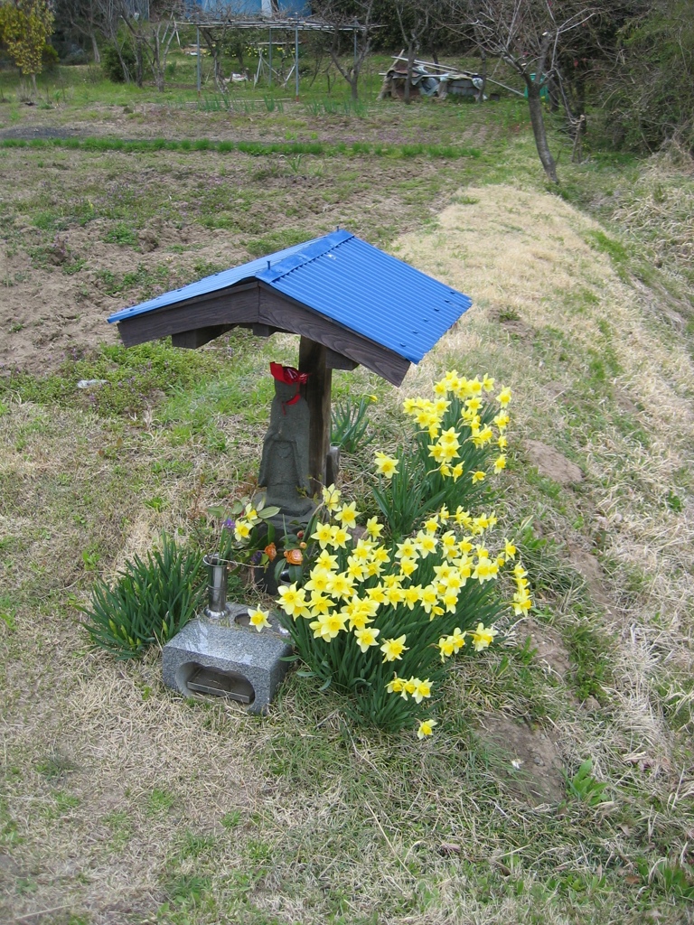 2012/04/07_花のある小さなお地蔵さん