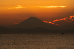 東京湾の夕日