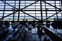 閑散とした空港