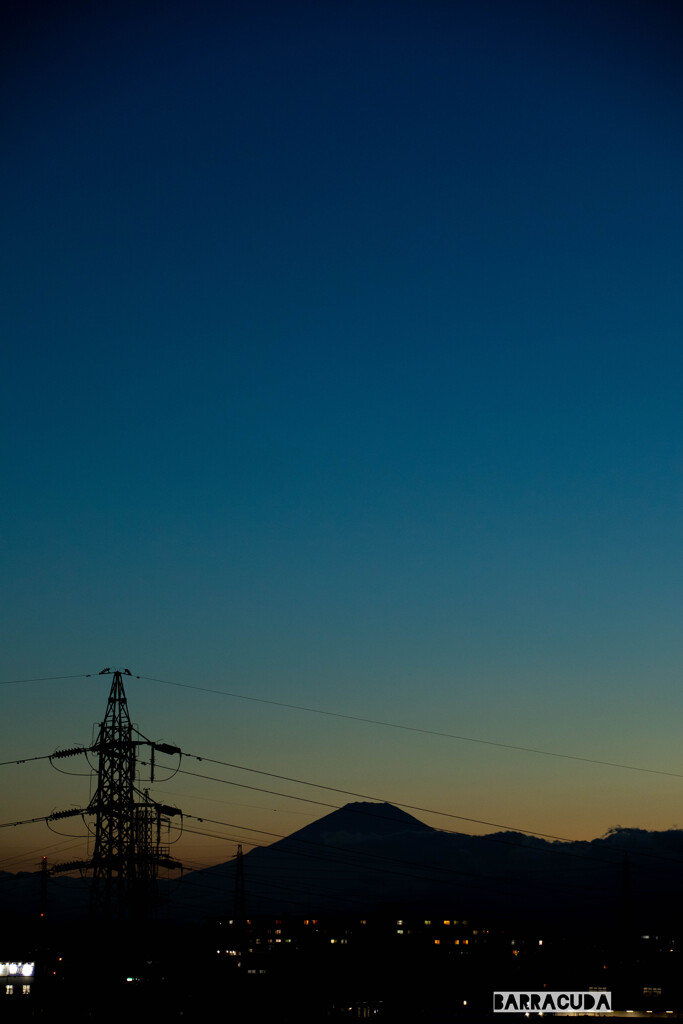 薄暮の富士②