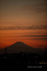 【緊急投稿】富士山と夕日②