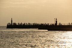 江の島の夕暮れ