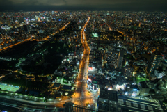谷町筋(夜)