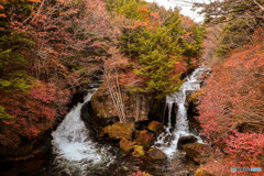 日光　竜頭ノ滝　茶屋から撮影