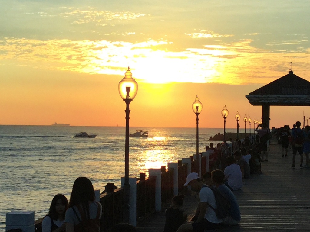 台湾 淡水フィシャーマンズワーフの夕焼け