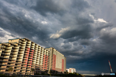 浦安の空　晴れなのに突然雨降る日