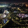 シンガポール夜景　船がたくさん