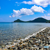 甑島の思い出　玉石の透明な海@長目の浜