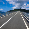 甑島の思い出　海を行く甑大橋　停車可能テラスあり