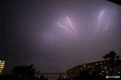 梅雨の稲妻！