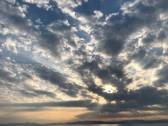 鹿児島湾の夕焼けと開聞岳②