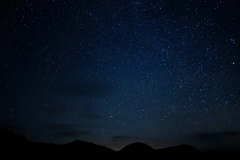 蒜山三座と星空