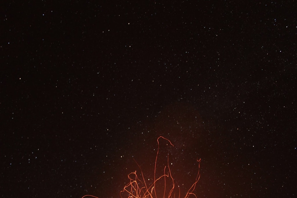 星と焚き火